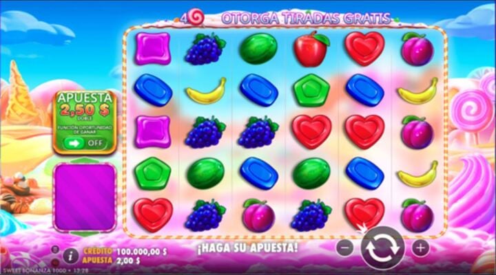 El juego base del slot Sweet Bonanza 1000
